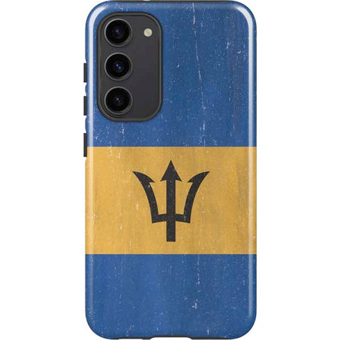 Barbados Flag Distressed Galaxy S23 Plus Pro Case